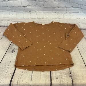 Quincy Mae Moon Pattern Knit Shirt